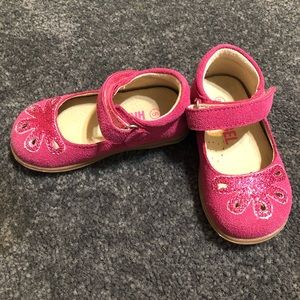 Hot pink toddler shoes